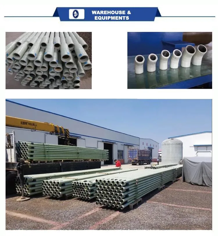 Green Plastic 200mm Composite Expory Drain GRP FRP Gre Fiberglass Pipe