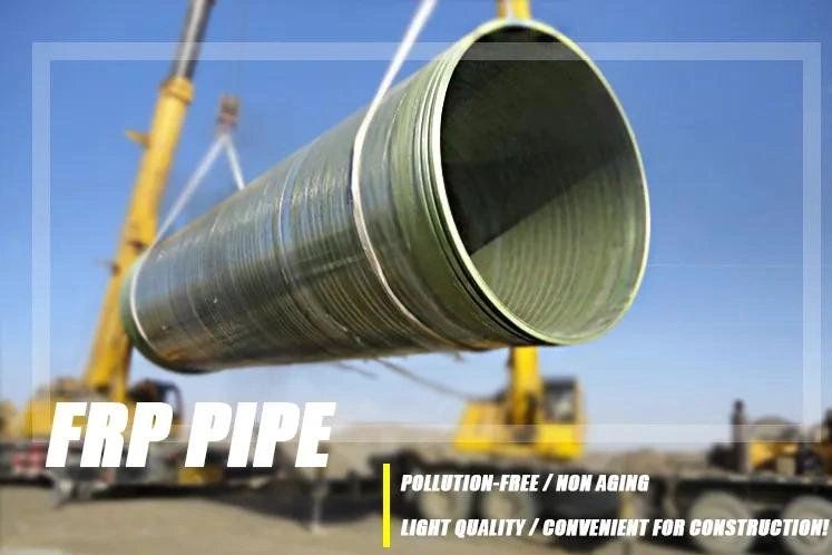 Green Plastic 200mm Composite Expory Drain GRP FRP Gre Fiberglass Pipe